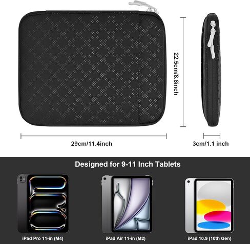 حقيبة كمبيوتر لوحي مقاس 8-9 بوصة، حقيبة سفر مبطنة لجهاز iPad Mini 6/Galaxy Tab A9 8.7/Tab A 8.4/Fire HD 8 (وردي، 8-9 بوصة) in Kuwait