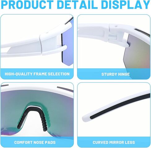 نظارات شمسية لركوب الدراجات للنساء، نظارات شمسية رياضية عصرية رائعة، نظارات شمسية خارجية للحماية من الأشعة فوق البنفسجية لصيد الأسماك والجري والبيسبول والكرة اللينة in Kuwait