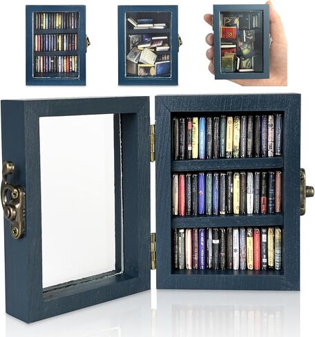 Anxiety Bookshelf Mini Bookshelf Ornament Miniature Bookshelf Decor Shake Bookshelf Shake Away Your Anxiety Miniature Book Library with 300pcs Mini Books for Book Lovers Home Room Office Decor in Saudi Arabia
