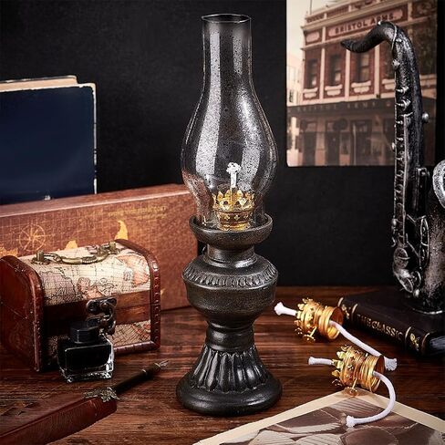 AHANDMAKER 4 Sets Oil Lamp Replacement Burner Oil Lamp Burner Oil Lamp Chimney Holder Burner with Reduction Collar and Cotton Lamp Wick for Antique Hurricane Lamps in Saudi Arabia