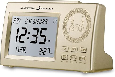 Muslim Azan Clock, Azan Table Prayer Clock with LCD Display, Azan Alarm Clock, Home/Office/Mosque Digital Azan Clock in Saudi Arabia