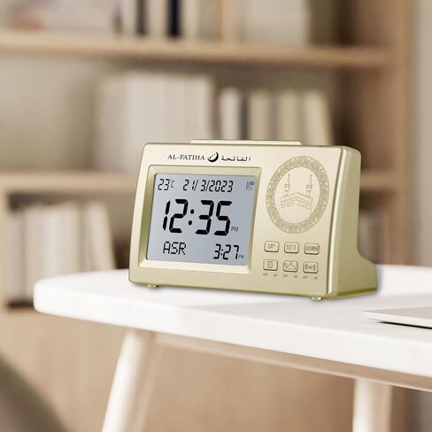 Muslim Azan Clock, Azan Table Prayer Clock with LCD Display, Azan Alarm Clock, Home/Office/Mosque Digital Azan Clock in Saudi Arabia