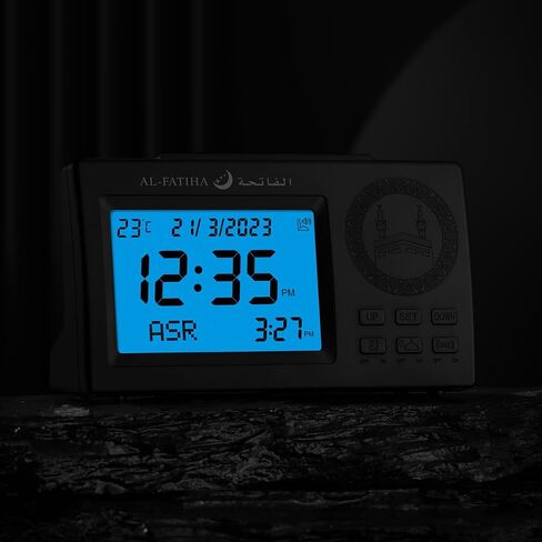 Muslim Azan Clock, Azan Table Prayer Clock with LCD Display, Azan Alarm Clock, Home/Office/Mosque Digital Azan Clock in Saudi Arabia