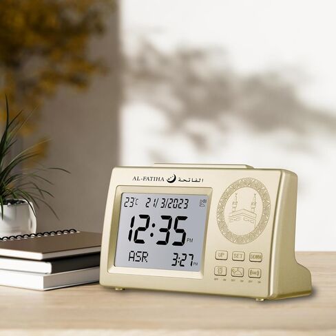 Muslim Azan Clock, Azan Table Prayer Clock with LCD Display, Azan Alarm Clock, Home/Office/Mosque Digital Azan Clock in Saudi Arabia