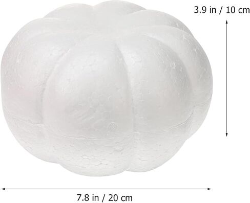Large White Pumpkins for Decorating: 7.8INCH White Artificial Pumpkins Fake Foam Pumpkins Harvest Pumpkins Paintable Artificial Pumpkins for Halloween Decor Thanksgiving Decor in Saudi Arabia