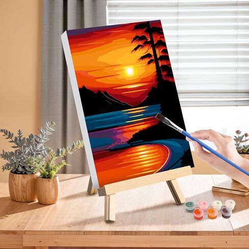 Paint by Numbers Kit for Adults with Framed Canvas&Wooden Easel, DIY Acrylic Paint by Numbers Kits for Adults Beginner, Birds Drawing Paintwork Arts and Crafts for Home Wall Decor, 12x16inch in Saudi Arabia