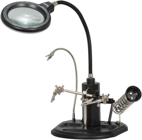 GCB-696 Soldering Helping Hand with LED Magnifier in Kuwait