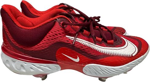 Nike Alpha Huarache Elite 4 Low Men's Baseball Cleats Shoes University Red/Team Red/Habanero Red/White #DJ6521-616 - Size Mens 10 in Saudi Arabia