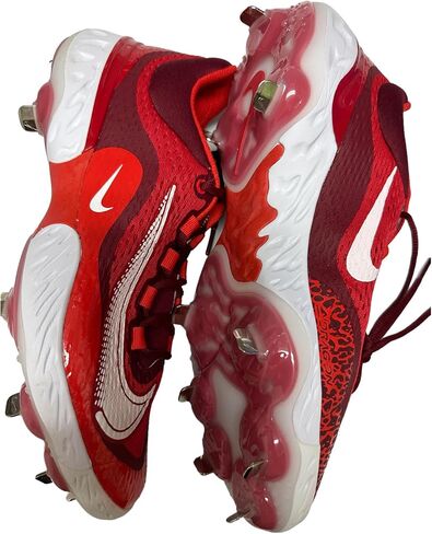 Nike Alpha Huarache Elite 4 Low Men's Baseball Cleats Shoes University Red/Team Red/Habanero Red/White #DJ6521-616 - Size Mens 10 in Saudi Arabia