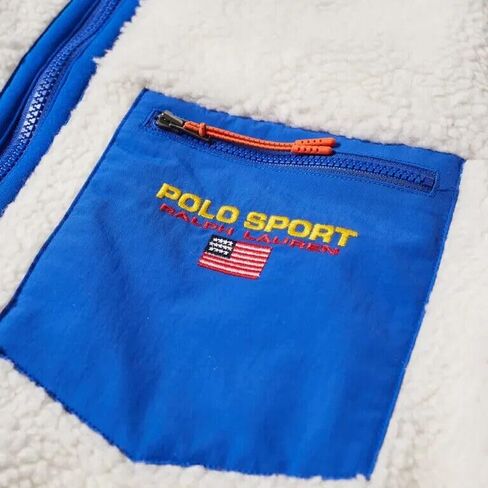 Polo Ralph Lauren Polo Sport Pile Fleece Sweatshirt Clubhouse Cream/Sapphire Star XL in Saudi Arabia