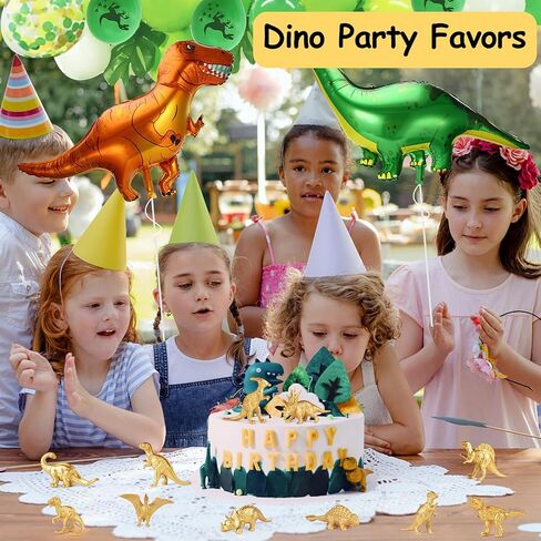 16PCS Glow in Dark Mini Dinosaur Figures for Kids Birthday Party Favors Supplies Dino Cupcake Topper Goodie Gift Treat Bag Stuffers Pinata Fillers Treasure Box Carnival Prizes Small Bulk Toys Trinkets in Kuwait
