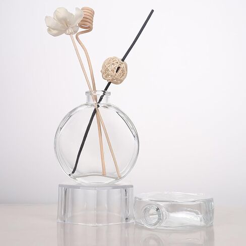 150ml Empty Glass Diffuser Bottles Essential Oil Diffuser Jars Fragrance Reed Diffuser Bottles Refillable Aromatherapy Diffuser Bottles for Home Office Brown in Saudi Arabia