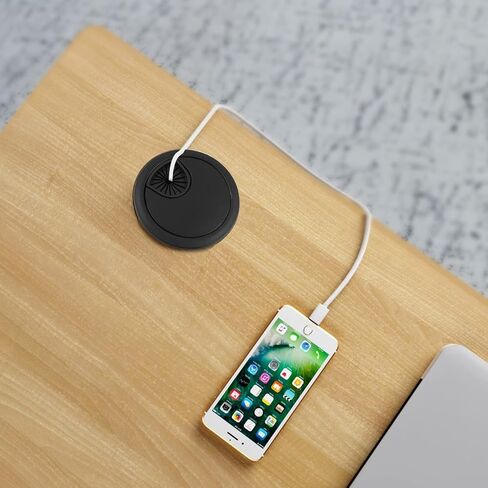 Uenhoy 2 Inch Metal Desk Grommet Black Wire Cable Hole Cover for Wire Organizing, Desk Table Grommet for Office and Home in Saudi Arabia