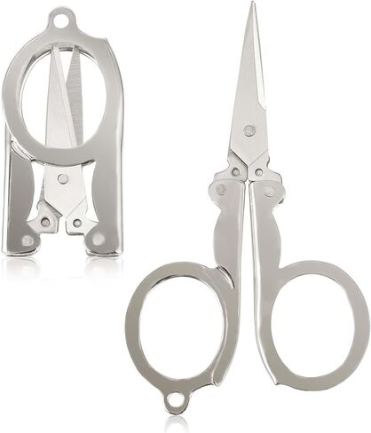 8 Packs Folding Scissors Mini Scissors Portable Travel Scissors, Stainless Steel Small Scissors, Paper Craft Scissors Tiny Scissors Pocket Scissors Badge Scissors for School Travel Office in Saudi Arabia