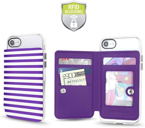 Cell Phone Wallet for Back of Phone, Stick On Wallet Credit Card ID Holder with RFID Protection Compatible with iPhone, Galaxy & Most Smartphones and Cases in Saudi Arabia