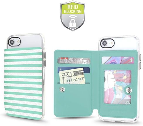 Cell Phone Wallet for Back of Phone, Stick On Wallet Credit Card ID Holder with RFID Protection Compatible with iPhone, Galaxy & Most Smartphones and Cases in Saudi Arabia