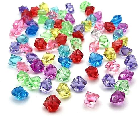 1000Pcs Multicolor Fake Crush Ice Rocks, Mini Vase Fillers Small Acrylic Diamonds for Centerpieces Home Party Table Scatter, 0.5in Plastic Gems for DIY Crafts in Saudi Arabia