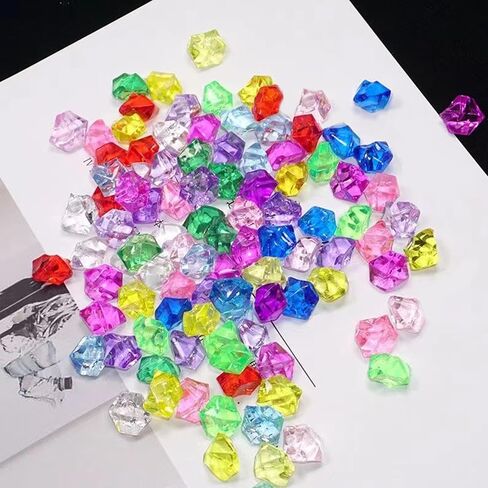 1000Pcs Multicolor Fake Crush Ice Rocks, Mini Vase Fillers Small Acrylic Diamonds for Centerpieces Home Party Table Scatter, 0.5in Plastic Gems for DIY Crafts in Saudi Arabia