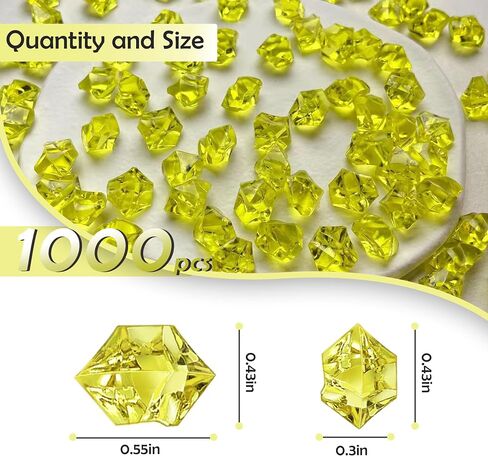 1000Pcs Multicolor Fake Crush Ice Rocks, Mini Vase Fillers Small Acrylic Diamonds for Centerpieces Home Party Table Scatter, 0.5in Plastic Gems for DIY Crafts in Saudi Arabia