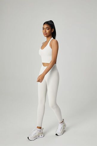 altiland V Neck Halter Sports Bra for Women, Padded Workout Yoga Cropped Tank with Medium Support in Saudi Arabia