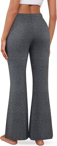 Neer 3 Pack Women's Wide Leg Palazzo Pants, Casual Flared Knit Sweat Pants Stretchy Flowy Drawstring Joggers with Pockets in Saudi Arabia
