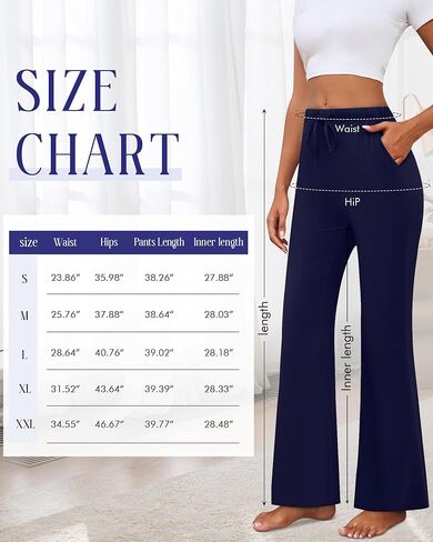 Neer 3 Pack Women's Wide Leg Palazzo Pants, Casual Flared Knit Sweat Pants Stretchy Flowy Drawstring Joggers with Pockets in Saudi Arabia