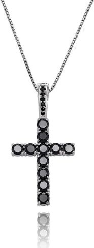 TOPGRILLZ Cross Necklace for Women Sterling Silver Necklace Gold Cross Necklace Iced out Cubic Zirconia Cross Chain for Men Cross Pendant with 20" Stainless Box Chain in Saudi Arabia
