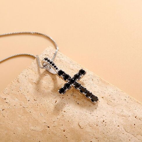 TOPGRILLZ Cross Necklace for Women Sterling Silver Necklace Gold Cross Necklace Iced out Cubic Zirconia Cross Chain for Men Cross Pendant with 20" Stainless Box Chain in Saudi Arabia