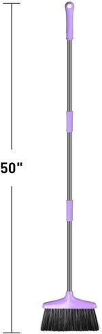 Broom with Dustpan Combo Set, Broom Dust Pan Set with 48inch Long Handle, Broom and Dustpan Set for Home, Kitchen, Office, Outdoor, Indoor - 3L Capacity, 10" Great Edge in Saudi Arabia