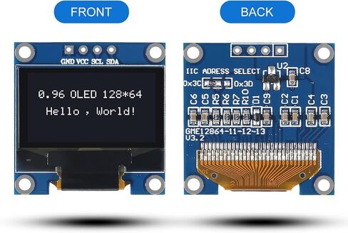 AITRIP 10 PCS 0.96 inch 12864 128X64 OLED LCD Display Board Module I2C IIC SSD1306 Driver 4 Pins Compatibile with Arduino Raspberry Pi (Blue) in Saudi Arabia