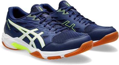 حذاء كرة الطائرة GEL-ROCKET 11 للرجال من ASICS، 8، PEACOAT/SHOCKING ORANGE in Saudi Arabia