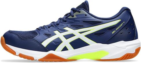 حذاء كرة الطائرة GEL-ROCKET 11 للرجال من ASICS، 8، PEACOAT/SHOCKING ORANGE in Saudi Arabia
