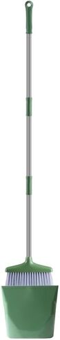 Broom with Dustpan Combo Set, Broom Dust Pan Set with 48inch Long Handle, Broom and Dustpan Set for Home, Kitchen, Office, Outdoor, Indoor - 3L Capacity, 10" Great Edge in Saudi Arabia