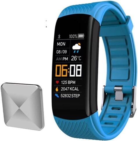sanjimida Fitness Tracker Watch, Heart Rate Monitor, Sleep Tracker, Calorie Counter, Activity Tracker, Micro-USB Connected, Smartwatch for Men and Women (Black) in Saudi Arabia