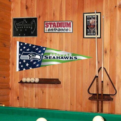 WinCraft Seattle Seahawks Nation USA Americana Stars and Stripes Pennant Banner Flag in Saudi Arabia