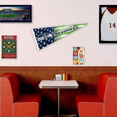 WinCraft Seattle Seahawks Nation USA Americana Stars and Stripes Pennant Banner Flag in Saudi Arabia