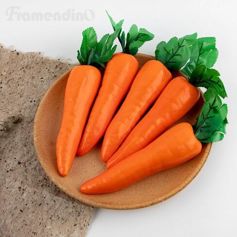 Framendino, 5 Pack Artificial Carrots Simulation Carrot Lifelike Vegetables Model for Home Kitchen Shop Supermarket Decor in Saudi Arabia