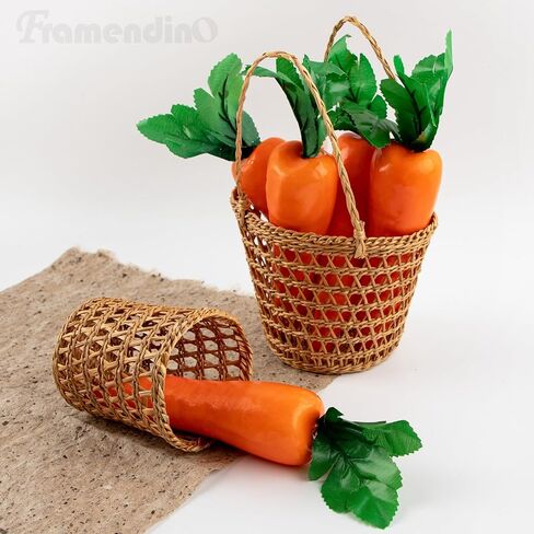 Framendino, 5 Pack Artificial Carrots Simulation Carrot Lifelike Vegetables Model for Home Kitchen Shop Supermarket Decor in Saudi Arabia