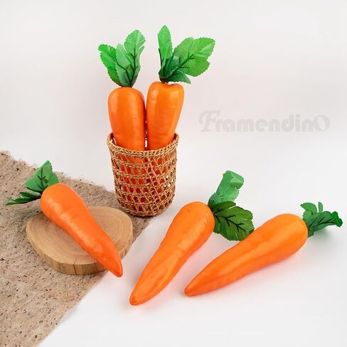 Framendino, 5 Pack Artificial Carrots Simulation Carrot Lifelike Vegetables Model for Home Kitchen Shop Supermarket Decor in Saudi Arabia