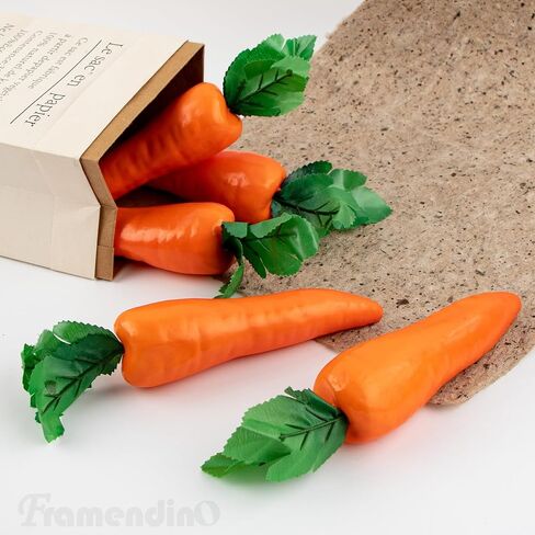 Framendino, 5 Pack Artificial Carrots Simulation Carrot Lifelike Vegetables Model for Home Kitchen Shop Supermarket Decor in Saudi Arabia