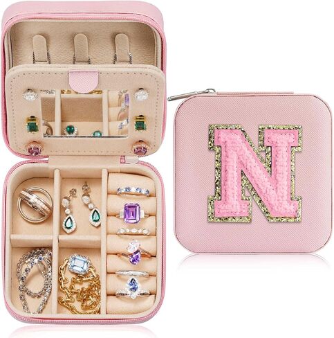 Jewelry Organizer Box, Small Jewelry Box for Women Girls Initial P Travel Jewelry Case Small Jewelry Organizer Box Travel Jewelry Case Jewelry Box Organizer Mini Travel Jewelry Box in Saudi Arabia