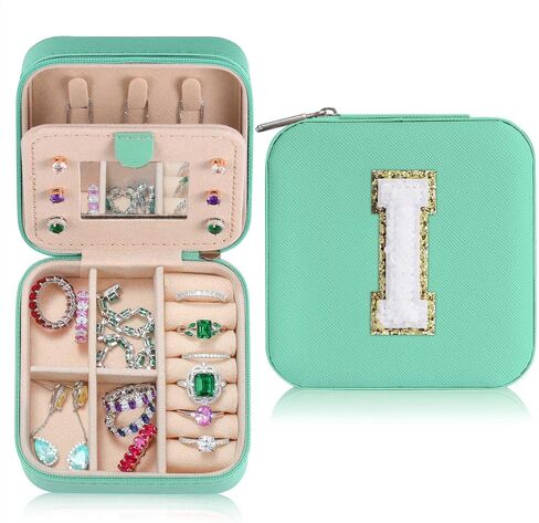 Jewelry Organizer Box, Small Jewelry Box for Women Girls Initial P Travel Jewelry Case Small Jewelry Organizer Box Travel Jewelry Case Jewelry Box Organizer Mini Travel Jewelry Box in Saudi Arabia