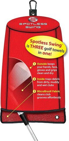 Golf Towel | Microfiber Golf Club Cleaner Towel with Clip | 3-in-1 Design for Ultimate Convenience | Premium Multi-Use Golf Accessories for Men and Women in Saudi Arabia