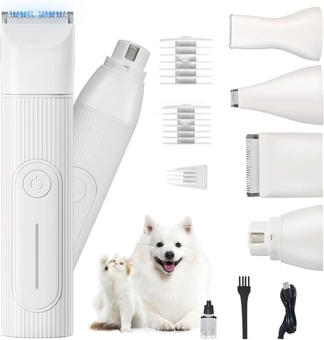 Dog Clippers for Grooming for Thick Heavy Coats, 5-Speed Low Noise High Power Dog Grooming Kit, Cordless Rechargeable Dog Hair Trimmer, Hair Clippers Set for Small & Large Dogs Cats Pets in Saudi Arabia