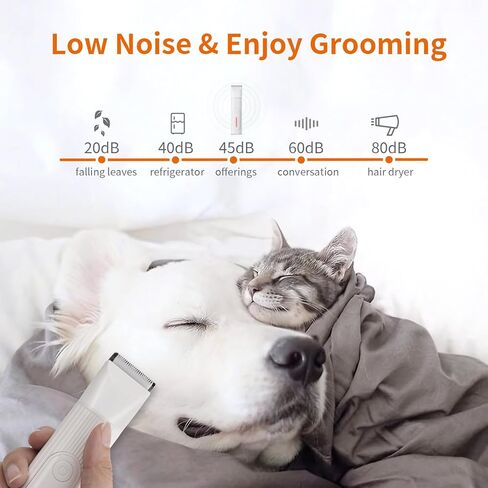 Dog Clippers for Grooming for Thick Heavy Coats, 5-Speed Low Noise High Power Dog Grooming Kit, Cordless Rechargeable Dog Hair Trimmer, Hair Clippers Set for Small & Large Dogs Cats Pets in Saudi Arabia