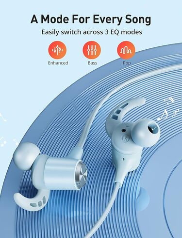 Bluetooth Headphones, Bluetooth 5.2 Stereo aptX Wireless Earbuds Bass Magnetic IPX7 Waterproof Open Earbuds Bulit-in Mic with 24H Playtime, Lightweight Neckband Earphones for Sport, Gym, Running in Saudi Arabia