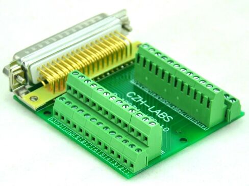 Slim Right Angle D'sub Header Breakout Board, Terminal Block DSUB Connector Module (DB26HD Female) in Kuwait