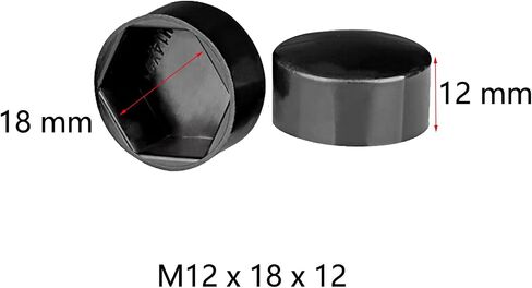 50 Pcs Black Hex Nut Covers, M6 Plastic Nut Caps, Nut Protection Caps for Hex Hexagon Nuts in Saudi Arabia