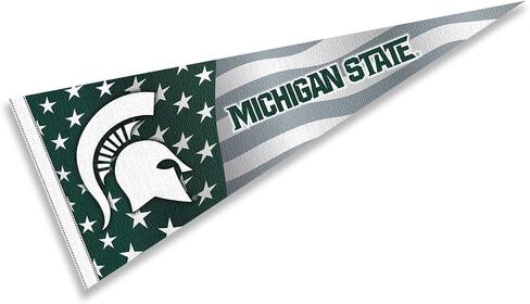 Michigan State Spartans Nation USA Stars and Stripes Pennant Pennant Banner Flag in Saudi Arabia