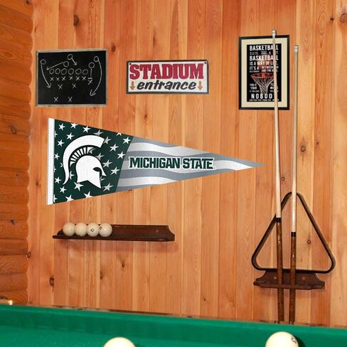 Michigan State Spartans Nation USA Stars and Stripes Pennant Pennant Banner Flag in Saudi Arabia